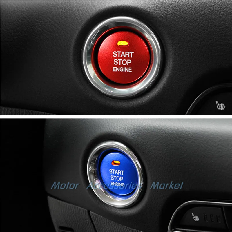 Новинка крышка кнопки двигателя из алюминиевого сплава отделка кольца для Mazda 2 3 6