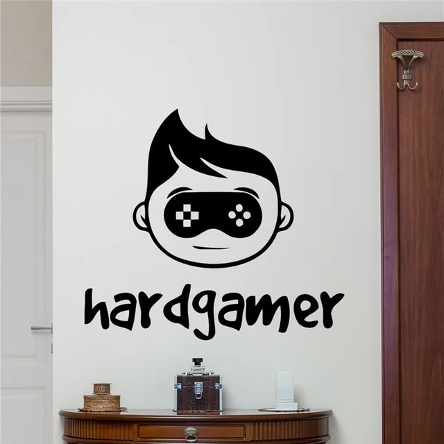 Жесткая Наклейка на стену для геймера игровой джойстик геймпад домашний декор