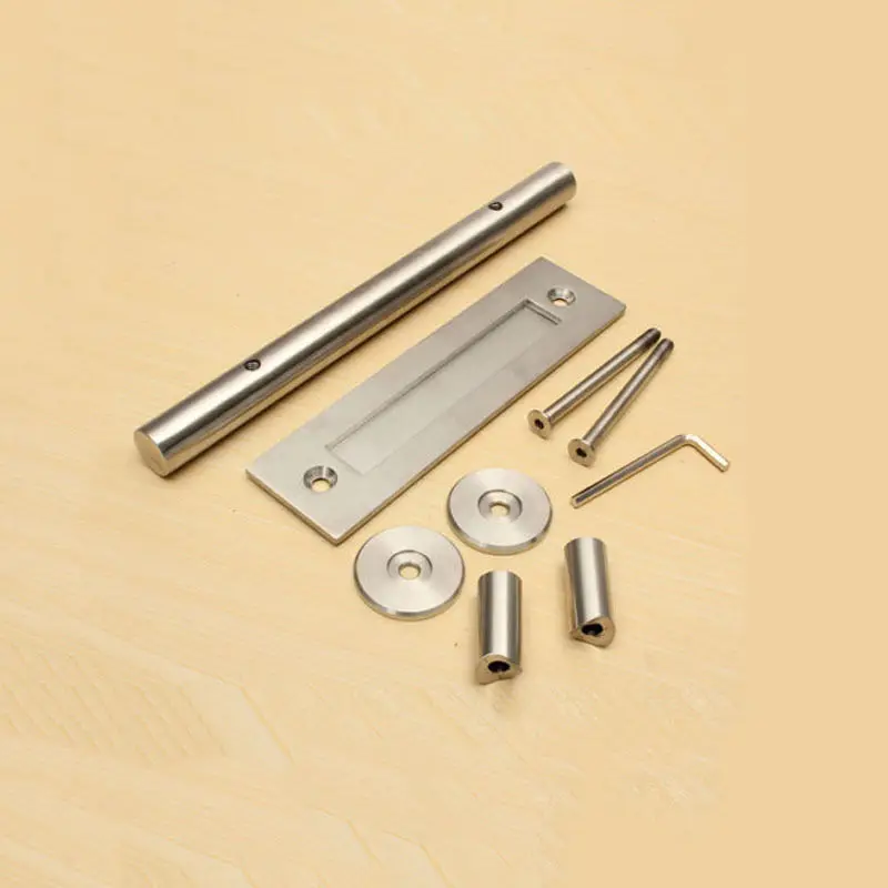Brand New 1PCS Stainless Steel Sliding Barn Door Handle Wood Push / Pull Handles Silver Tone | Обустройство дома