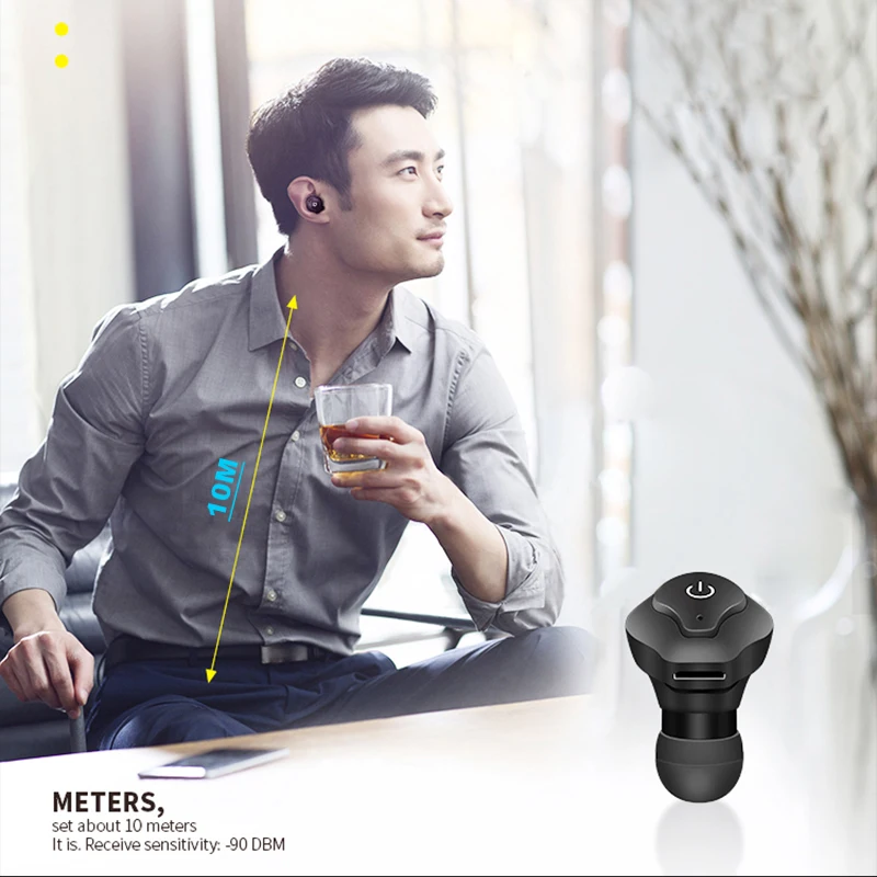 Ubit AF-A1 настоящие беспроводные наушники 2 шт. Спортивные Bluetooth 4 гарнитуры с