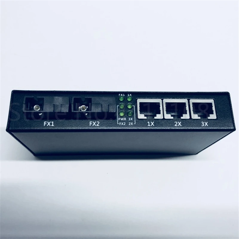 Ethernet коммутатор 10/100 м 25 км волоконно оптический медиа конвертер один режим 3 RJ45 и 2