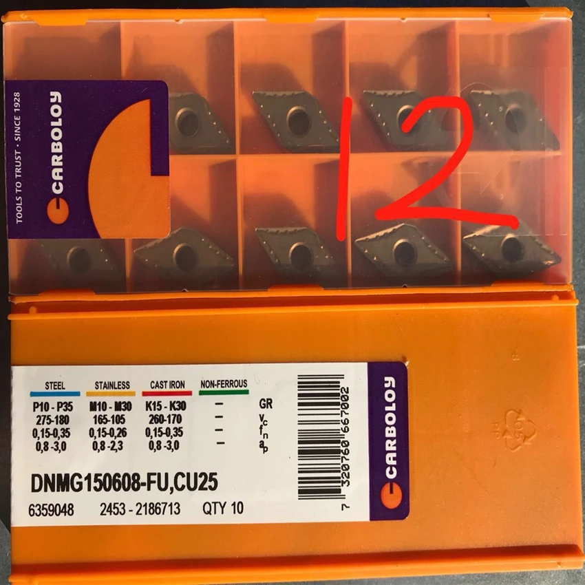 

DNMG150608-FU,CU25 10 шт., новые оригинальные кнопки токарный инструмент лезвие карбид лезвия православная