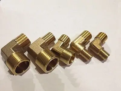 Партия 2 латунных коленчатого фитинга для труб соединительный элемент 90 градусов
