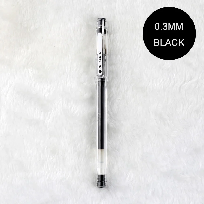 Япония PILOT HI-TEC-C гелевая ручка BLLH20C3/4/5 0.3 мм 0.4 мм 0.5 мм прозрачная ручка финансовые подпись офисная техника 1 шт - Цвет: black 0.3mm