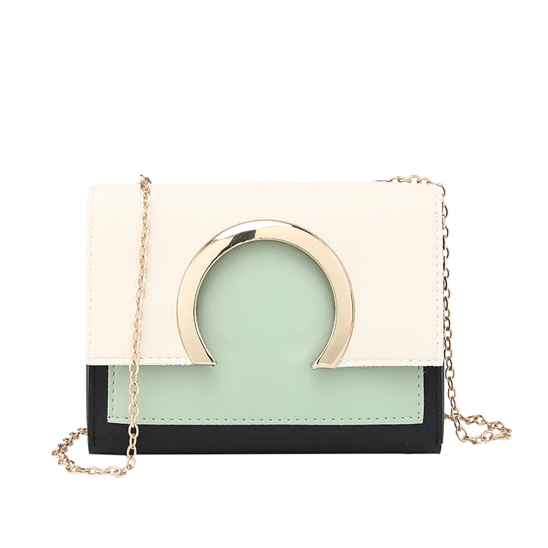 Контрастные цвета ПУ кожа сумки через плечо для женщин 2019 путешествия модная