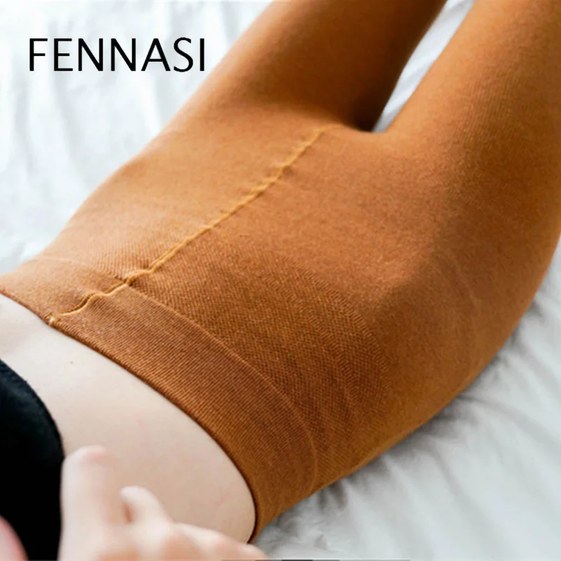 FENNASI женские сексуальные колготки Высокая талия Бесшовные зима Collants женское