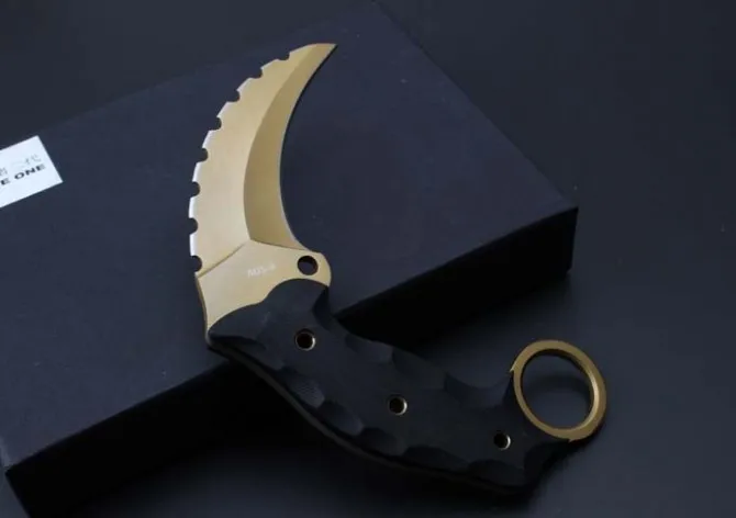 2 Вариантов! AUS-8 КЛИНОК G10 Ручка Один Karambit Малый Неподвижными Ножами кемпинг