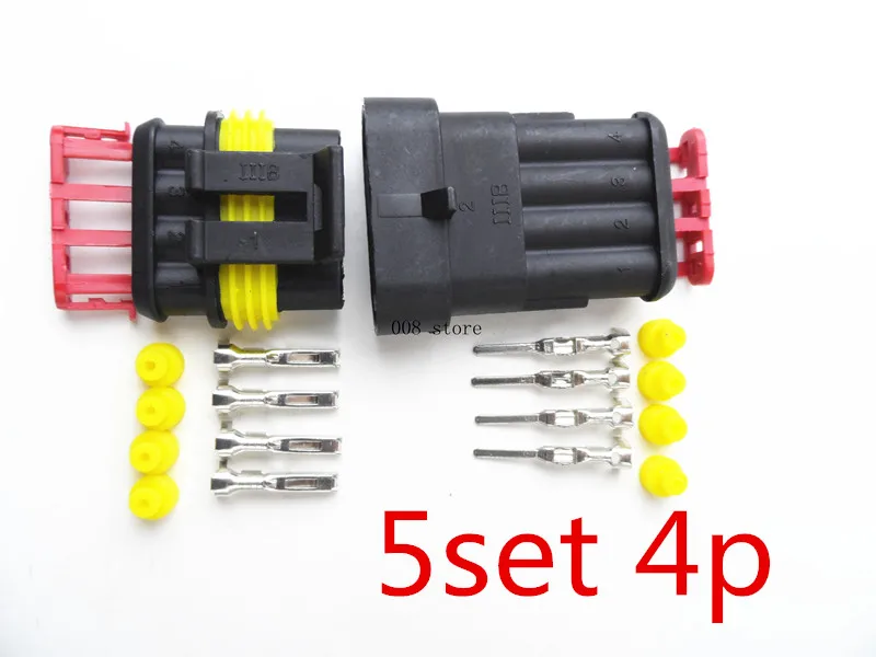 Бесплатная доставка 5 комплектов Новинка Авто 4 Pin способ герметичный