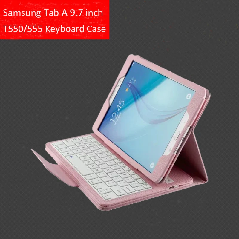 Беспроводная Bluetooth клавиатура + защитный смарт чехол из искусственной кожи для