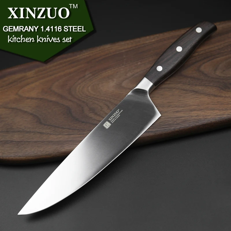 XINZUO, кухонные инструменты, 3 шт., набор кухонных ножей, универсальный нож шеф-повара Satoku, немецкая бритва из нержавеющей стали 1,4116, острые кухонные инструменты