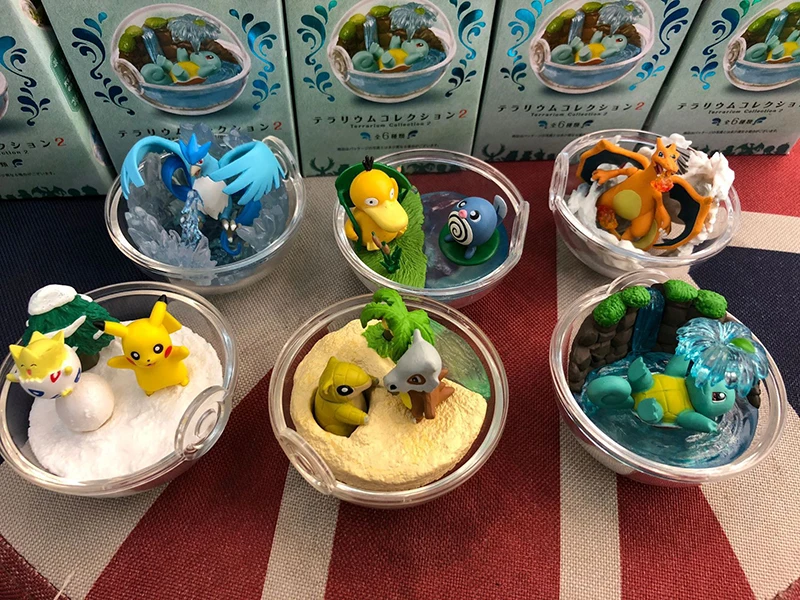 6Box/Set Transparent Super Ball Pika Blastoise Charmander Psyduck pkm Action Figure Toys Room Model Decoration for Kids
