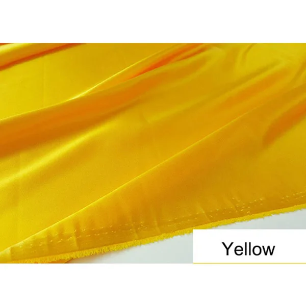 Yellow Микро-эластичный имитированный шелк атласная ткань для платья невесты из плотного шармеза для свадебного платья двора - Цвет: Yellow