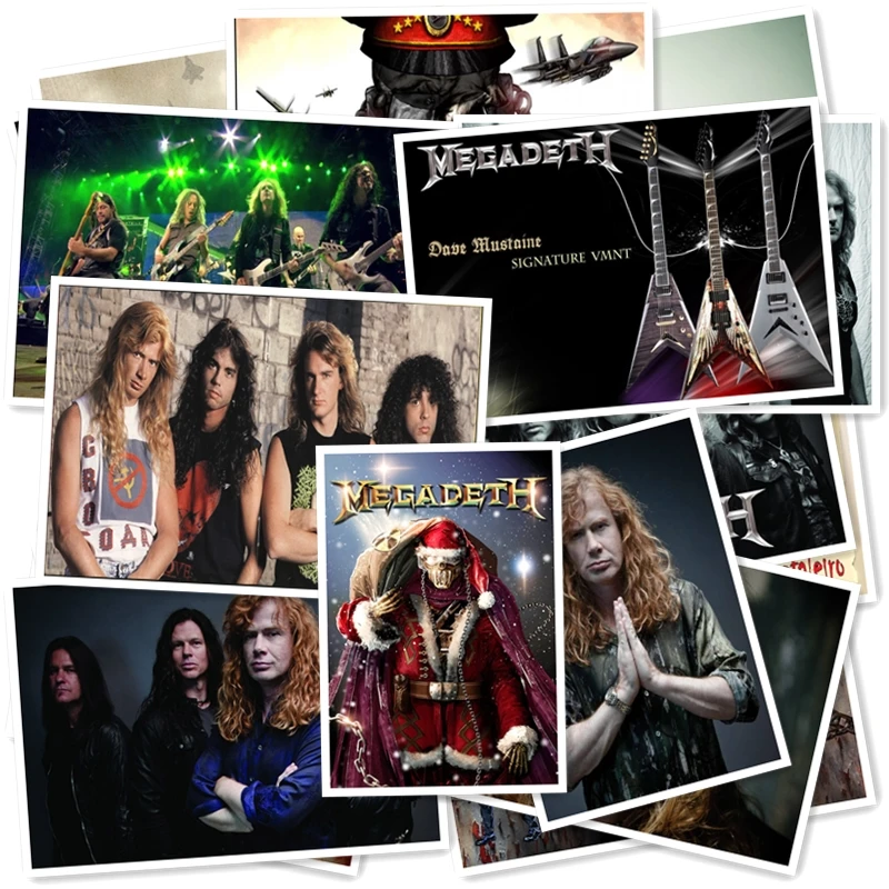D1-9# Megadeth Классическая серия наклеек 20/шт ПВХ художественная коллекция подарочных настенных наклеек граффити s