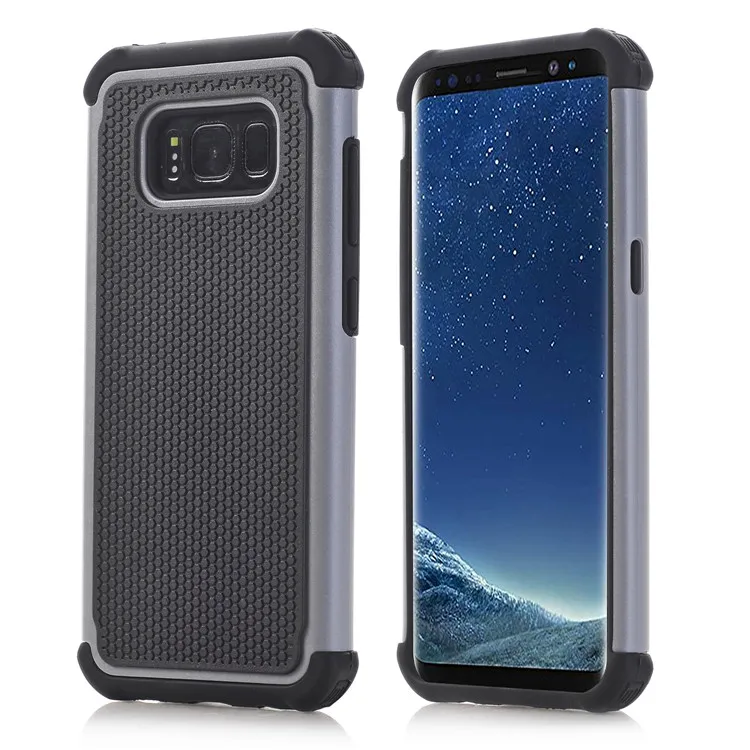 Зернистый пластиковый чехол силиконовый ударопрочный чехол для samsung Galaxy S3 S4 S5 mini S6 S6 edge S7 S7 Edge S8 S8 Plus гибридный Чехол
