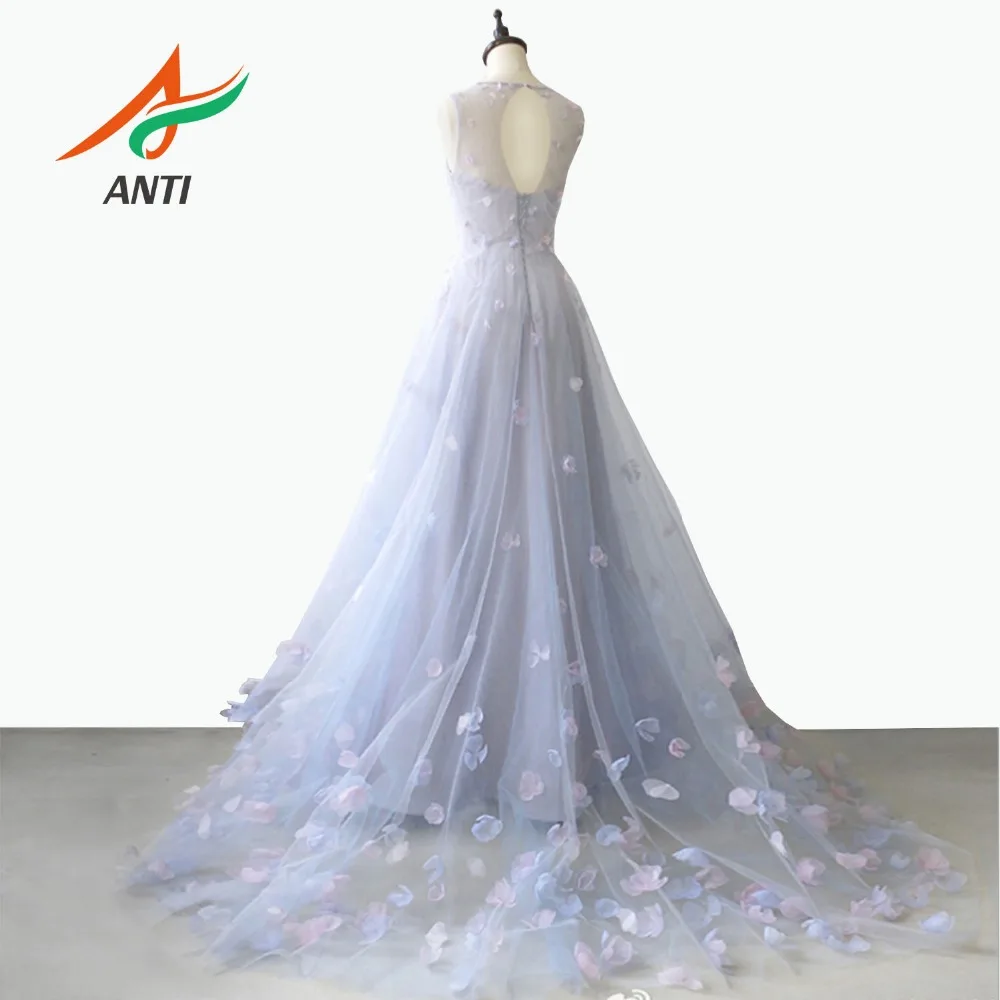 ANTI Princess Newest Sleeveless Flower Formal Evening Dresses Long 2019 Fashion Beach Party Gowns 3D Flowers Woman Vestido Longo | Свадьбы и