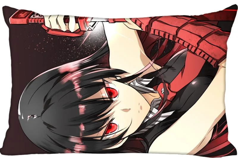 Обычная подушка чехол анимэ Akame ga KILL прямоугольник Подушка на молнии Чехол 45x35 см