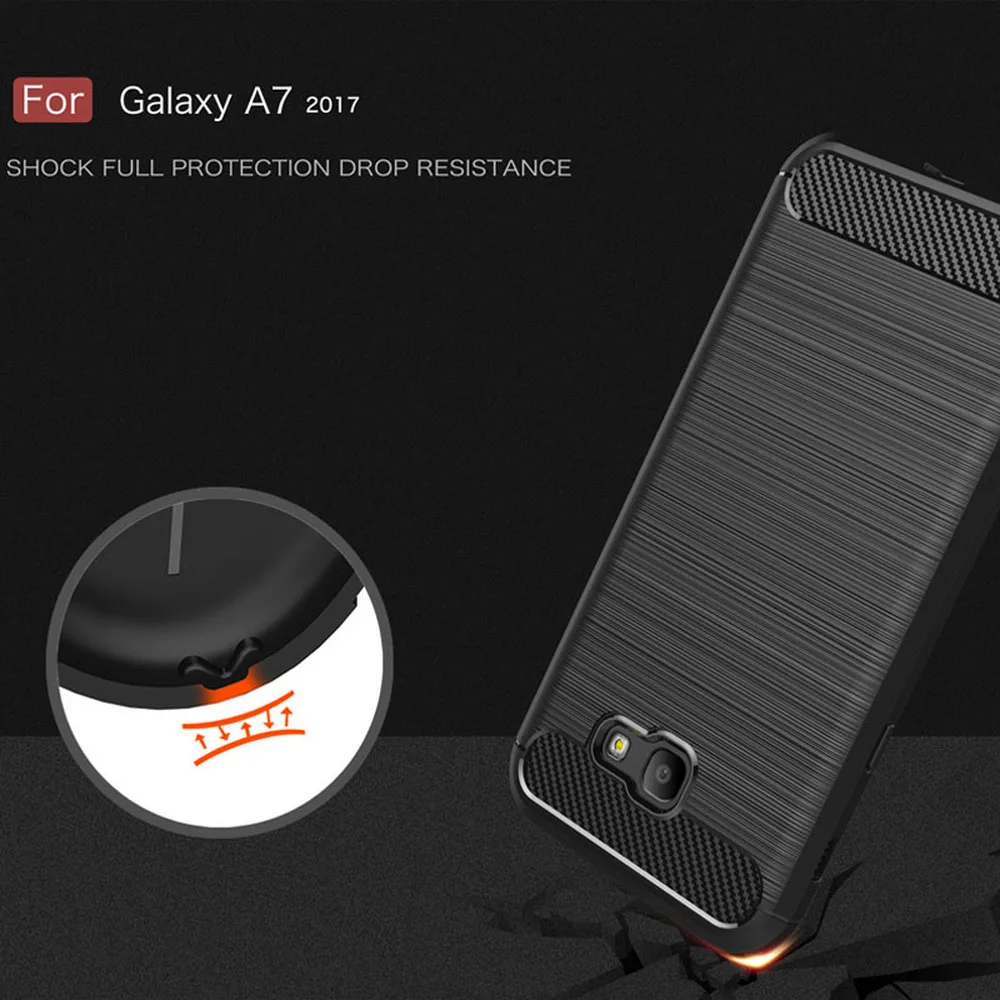 Прилегающий чехол для Samsung Galaxy A3 A5 A7 2017 мягкий силиконовый бампер искусственная