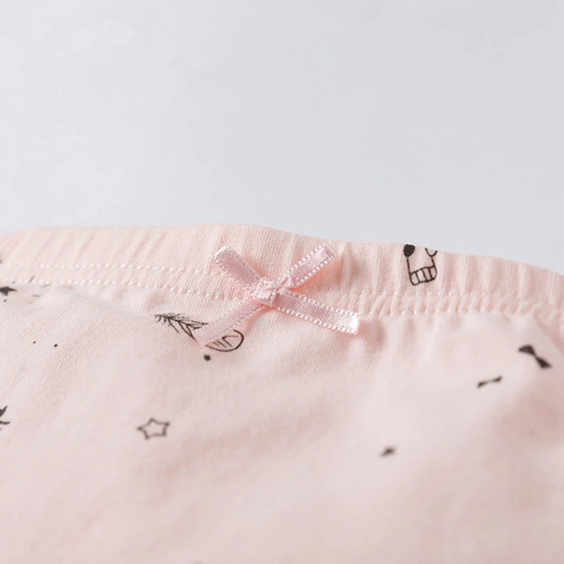 3 pcs/Lot Children's underwear girls cotton pants baby cartoon cat cute pink shorts wholesale Comfortable health | Детская одежда и