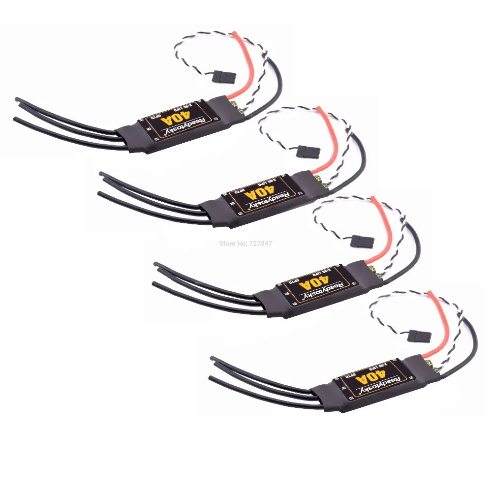 4x ESC with wire 5 V/3A 40A ESC OPTO 2-6S бесщеточный ESC электронный регулятор скорости для F450 450 мм S500 ZD550 RC вертолет Квадрокоптер - Цвет: 4x ESC with wire