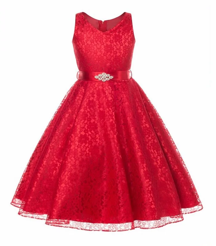 2019 Summer Baby Girl Dress Clothes Fashion Lace Sleeveless Kids Girls Princess Dresses For 5 6 7 8 9 10 11 12 Years Clothing | Детская