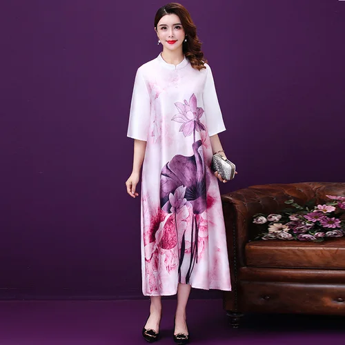 Женское длинное свободное платье-трапеция элегантное ТРАПЕЦИЕВИДНОЕ ПЛАТЬЕ С