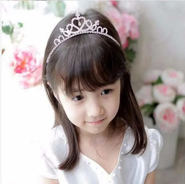 1 шт. девочки блеск принцесса корона повязка на голову кристалл тиара и короны