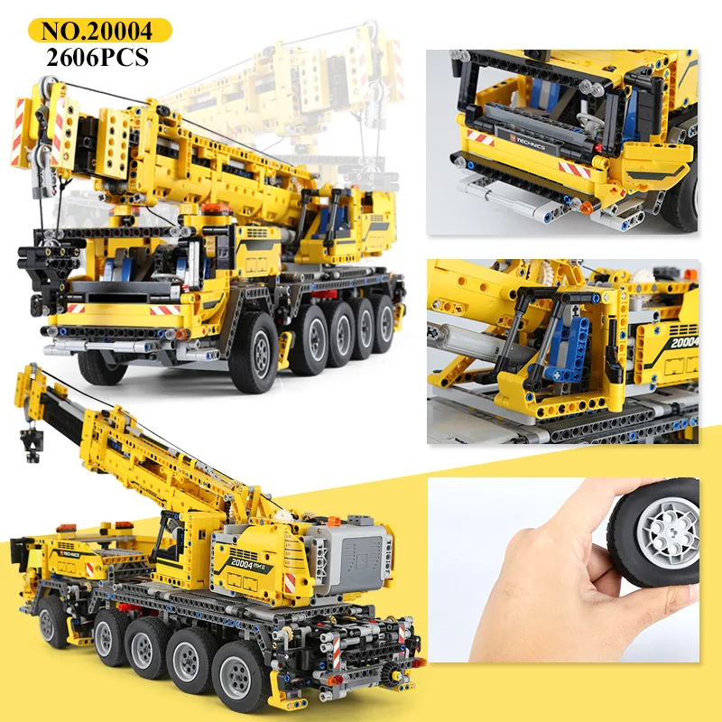 Technic 20004 двигатель мощность мобильный кран Mk II модель строительные блоки кирпичи