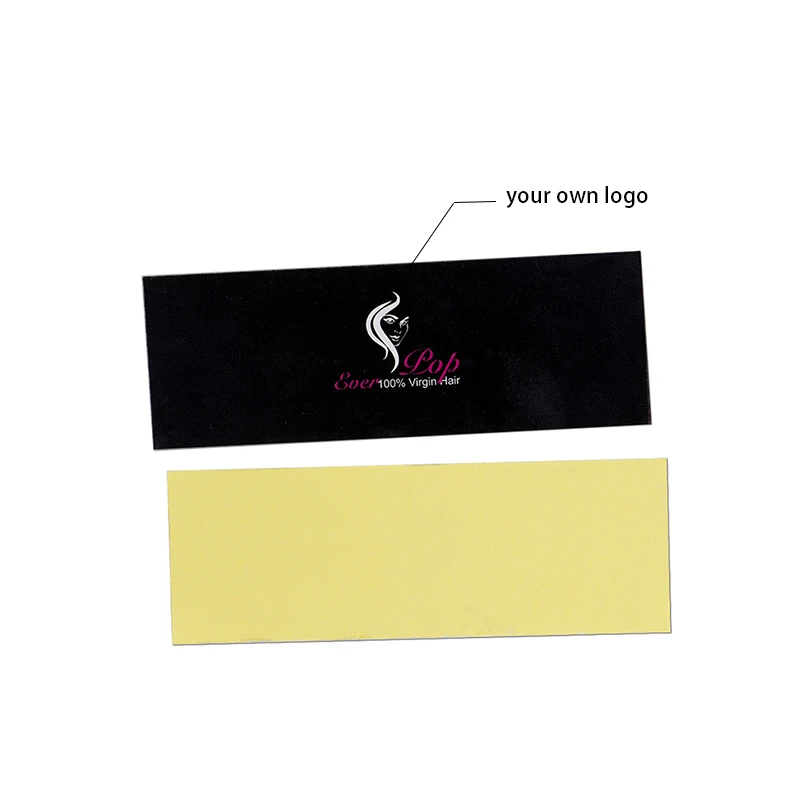 Индивидуальный логотип пучок волос самоклеющиеся наклейки человеческие премиум