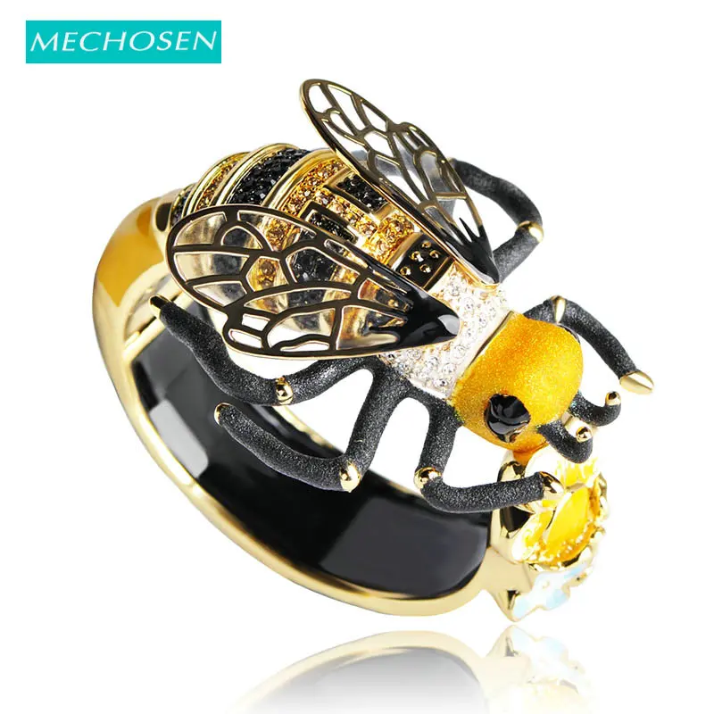 MECHOSEN уникальные эмалированные браслеты Esmalte пчелы AAA циркон Pulseira Masculina Медь