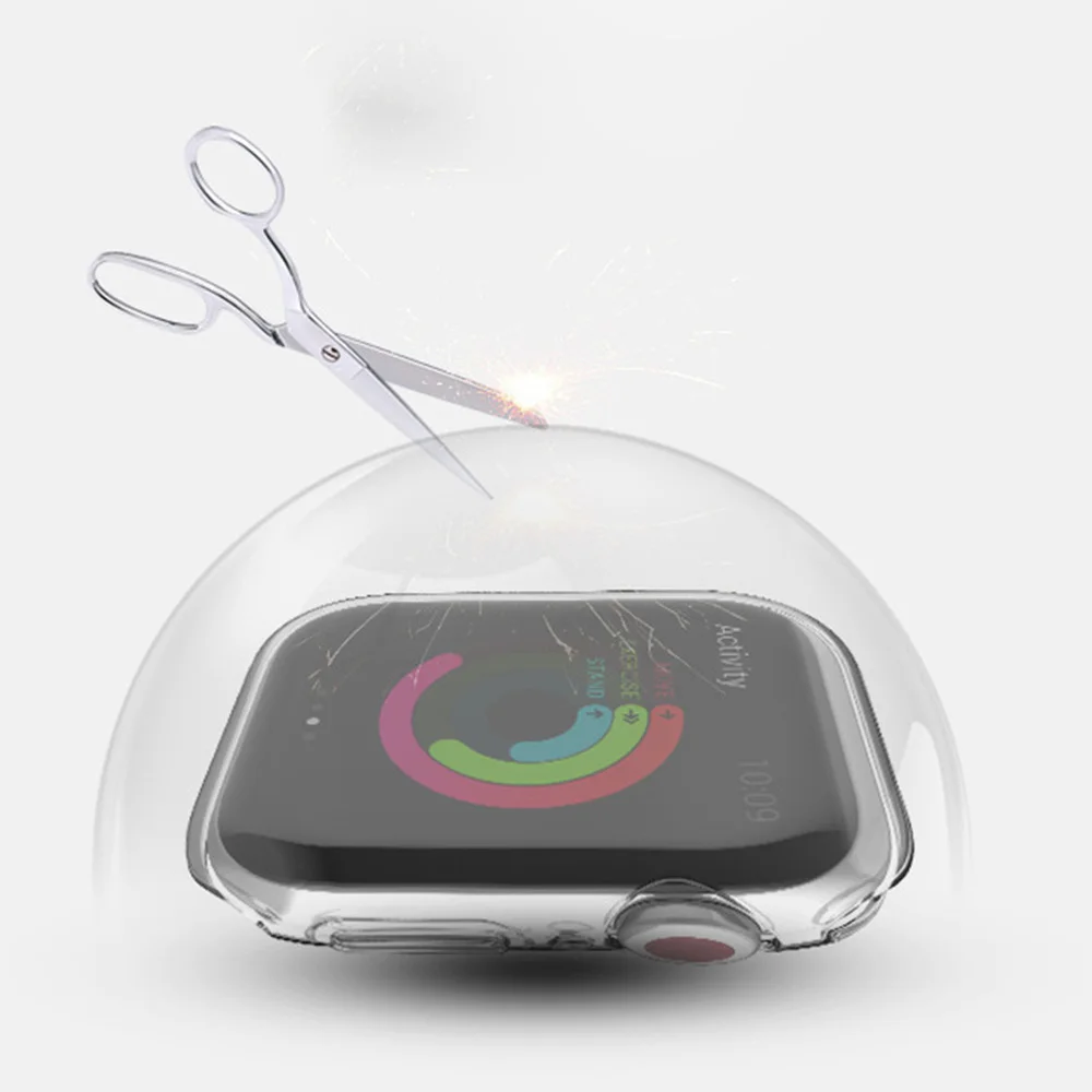 Защитный чехол из ТПУ для Apple Watch 4 шт. защитный iwatch 40 мм 44 прозрачный Полный i watch |