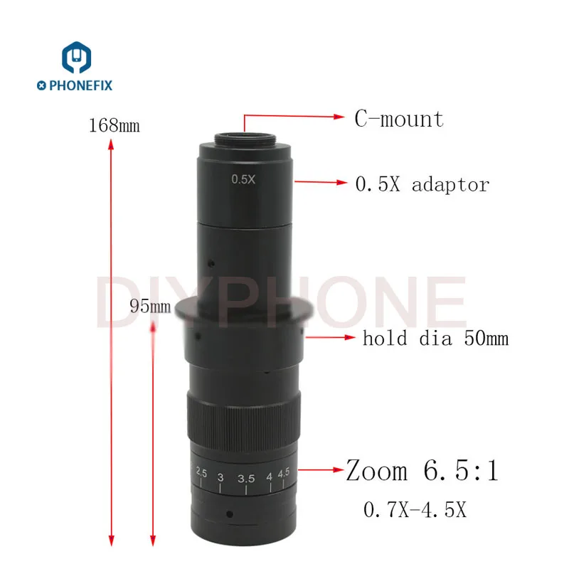 1.0X 0.5X 0.35X микроскоп камера C-mount стеклянный объектив адаптер для промышленности