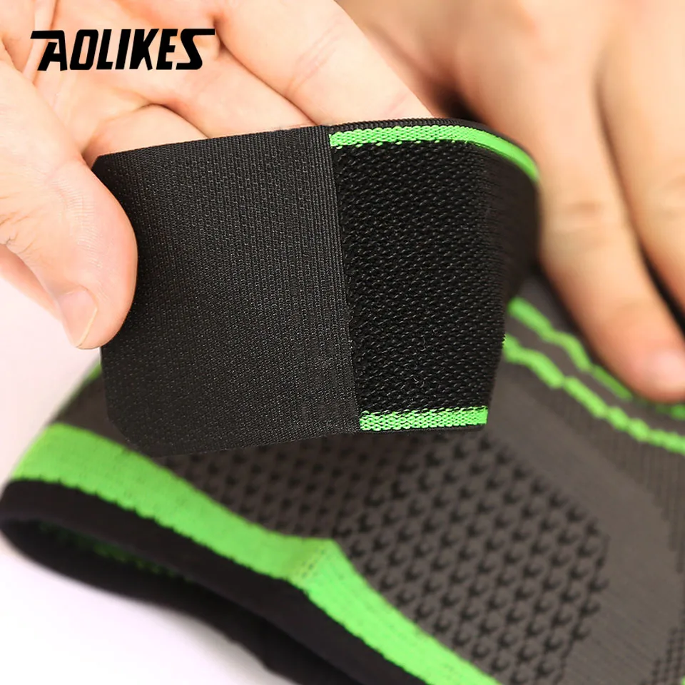AOLIKES 1 шт. 3d под давлением Фитнес бег повязка для катания на велосипеде колено