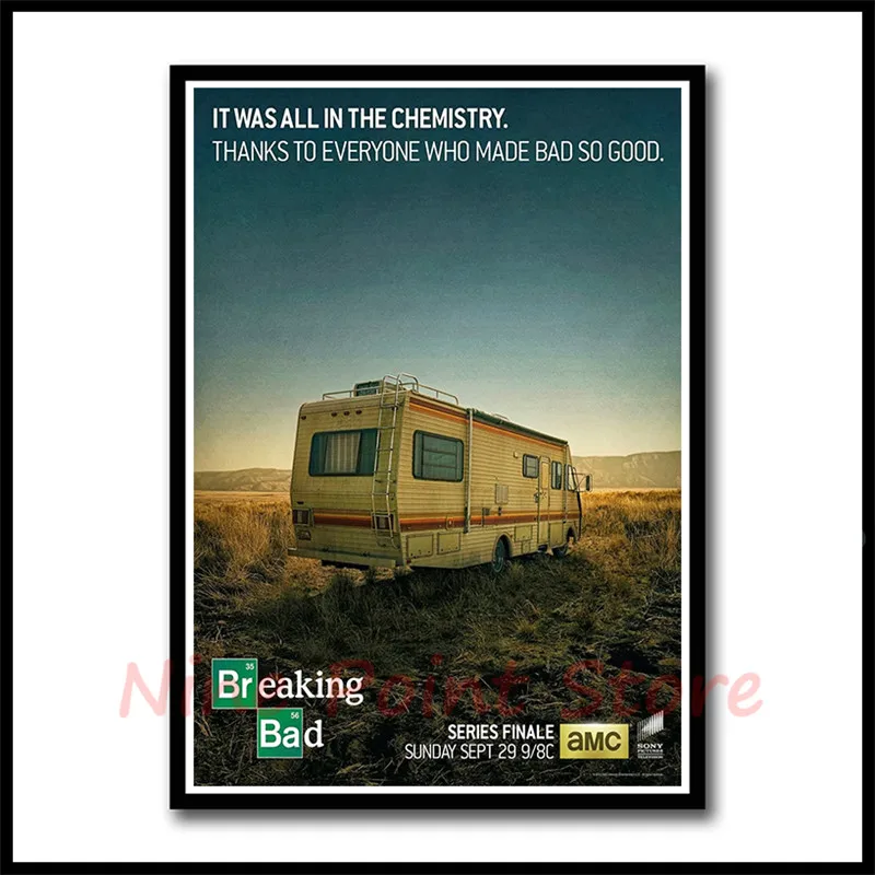 Бумажный плакат с покрытием из фильма «Breaking Bad movie», бар, кафе, домашний декор, настенная живопись, Безрамная наклейка