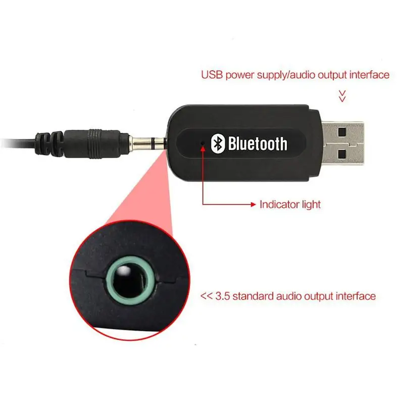 Портативный мини USB Bluetooth 3 5 мм стерео аудио музыкальный приемник адаптер для