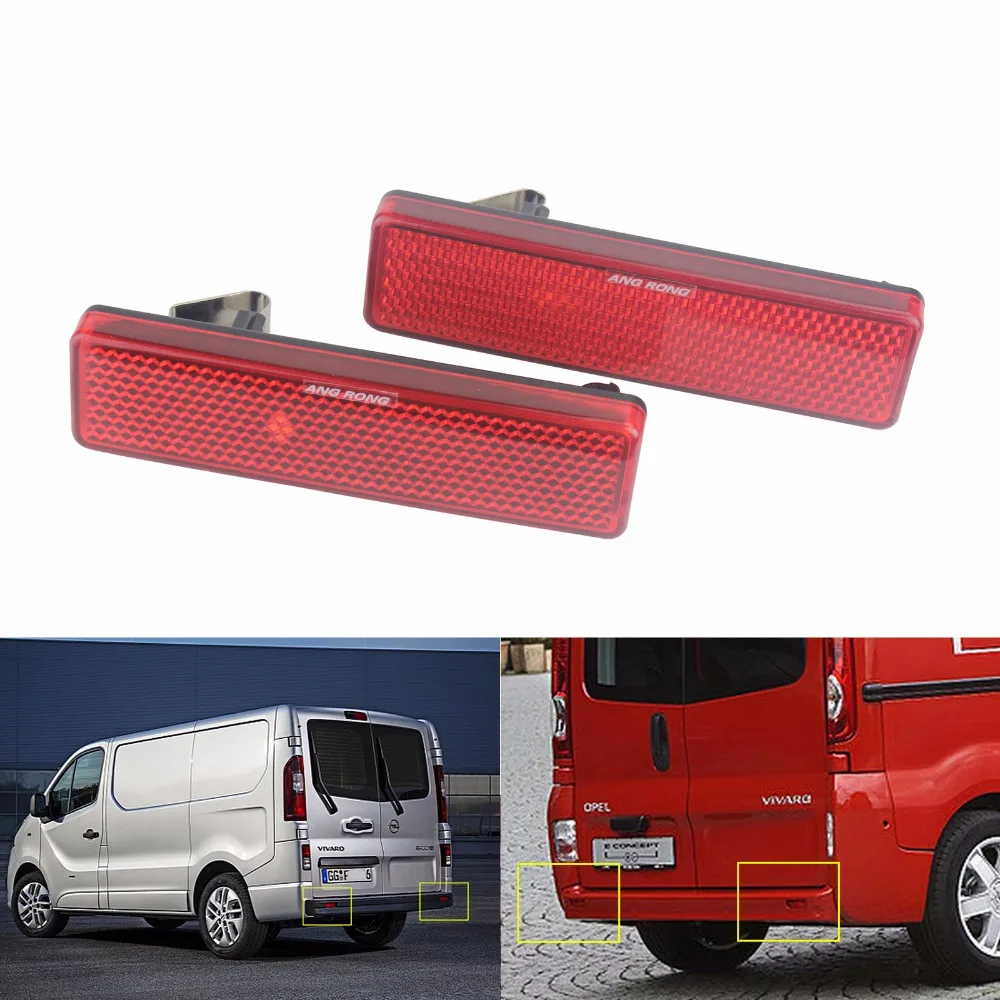 ANGRONG 2x красный светодиодный задний бампер отражатель стоп светильник Vauxhall Opel Vivaro