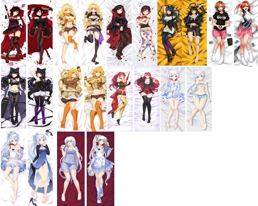 Аниме RWBY Ruby Rose Вайсс шни из «Yang Xiao/длинный костюм для косплея Nora Valkyrie Блейк белладонны из анимированного сериала Подушка «Dakimakura» крышка обниматься тела Наволочка