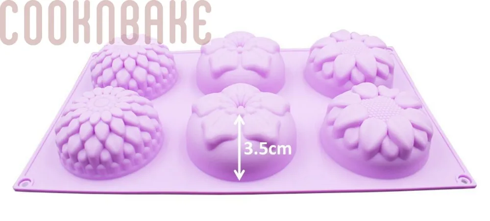 COOKNBAKE DIY три вида цветов Силиконовые мыло в виде пчелиных сот форма для желе CDSM-639