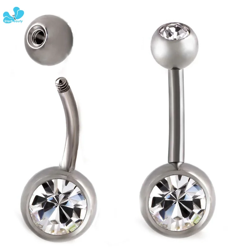 Кольцо для пирсинга живота из хирургической стали 14 г 2 шт. | Украшения и