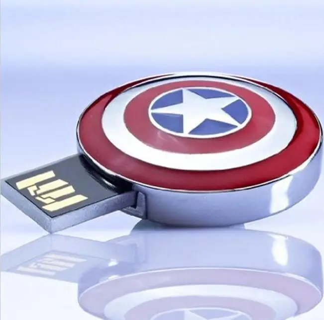 2016 новое поступление usb флеш-накопители captain america shield реальная емкость 64 ГБ 32 16 8 4 |