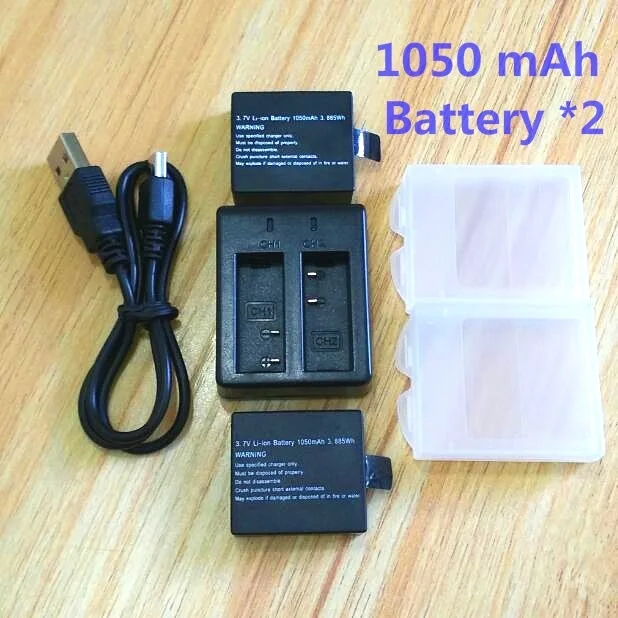 Combination 1050 мАч Зарядное устройство для SJCAM sj4000 wifi Sj5000 M10 SJ7000 SJ9000 soocoo c30 eken H3 H9 аксессуары для экшн-камеры - Цвет: Combination