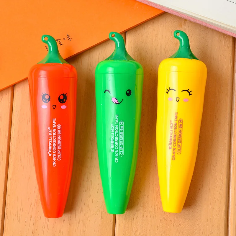 Colaoffice Kawaii cutephili peppers30m Корректирующая лента белая наклейка для учебы в офисе Самые