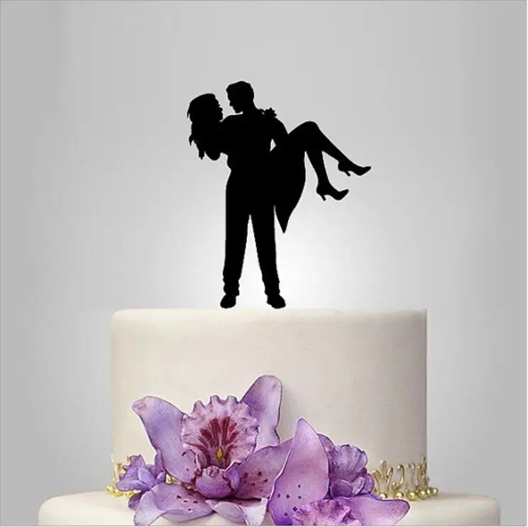 Настоящие акриловые принцесса Hug свадебный торт Топпер/Свадебная