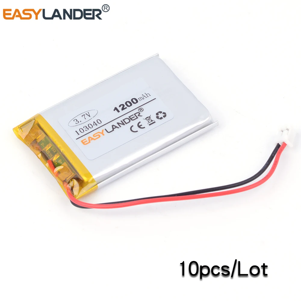 103040 3 7 V 1200mAh литий-полимерный литий-ионный аккумулятор для mp4 mp5 игрушки DVR GPS PDA