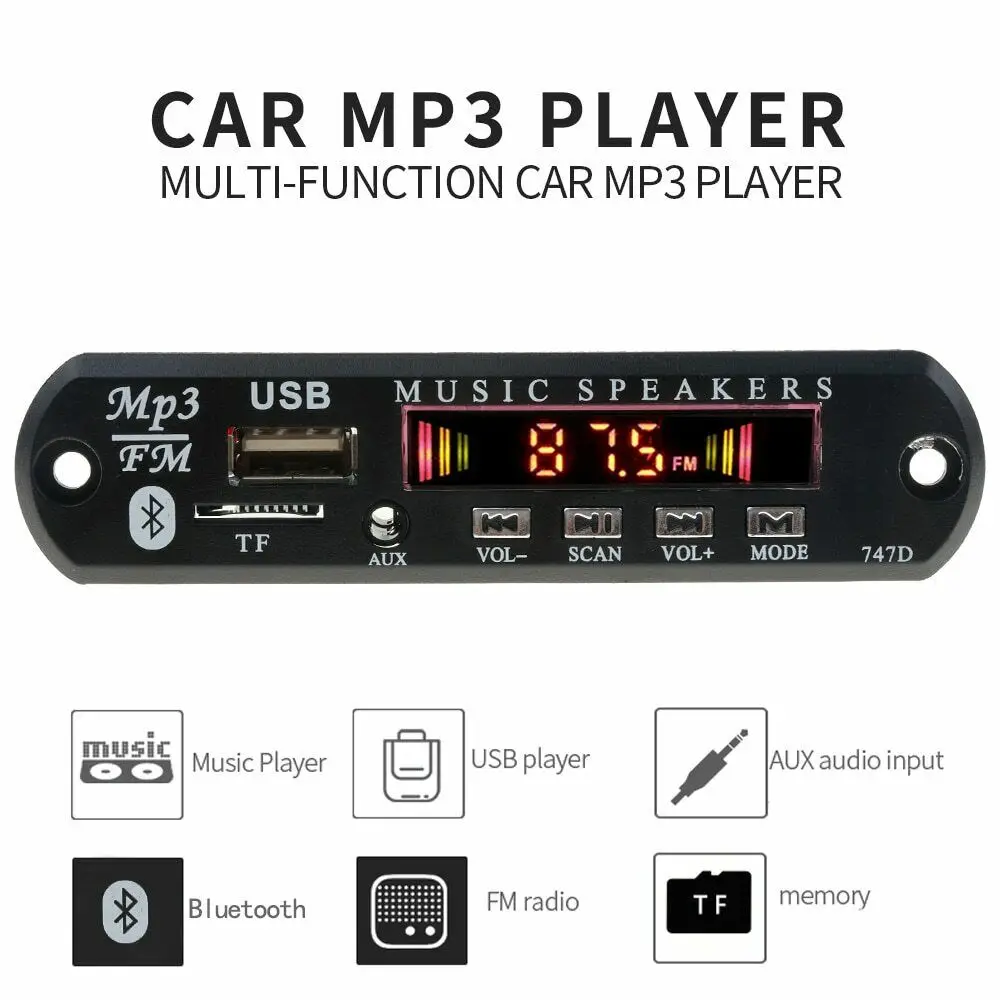 Автомобильные MP3-плееры WMA декодер доска для автомобиля Радио беспроводной Bluetooth модуль USB TF радио FM AUX для автомобиля аксессуары Bluetooth динамик