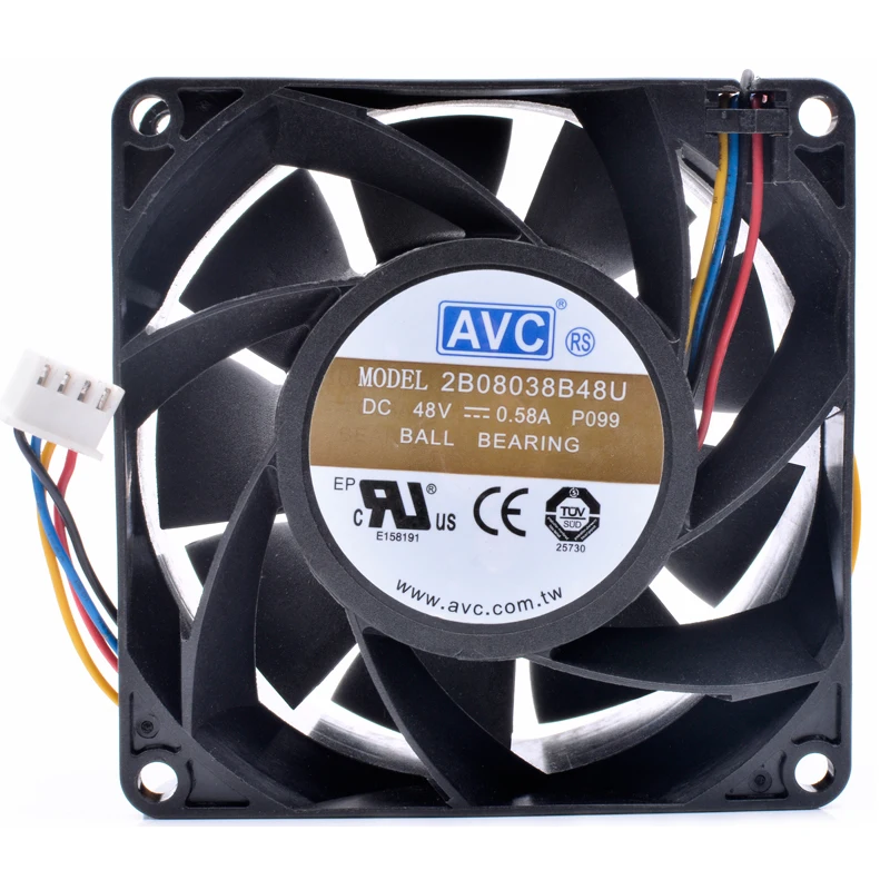 Оригинальный 2B08038B48U 8 см 8038 80x80x38 мм 48В 0.58A Коммуникационный сервер шасси