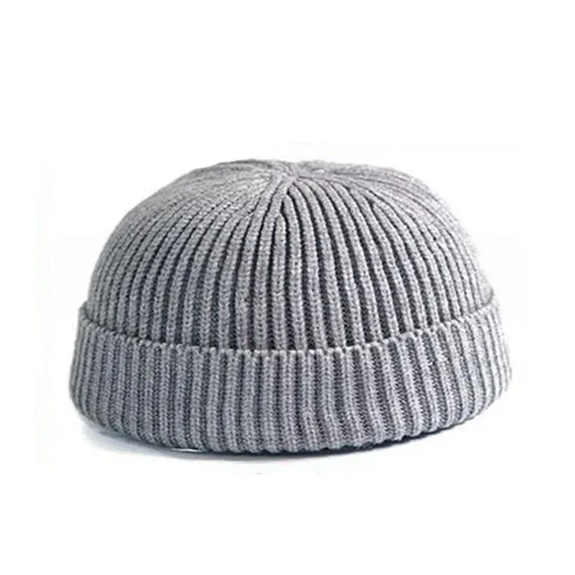 Зимние теплые трикотажные однотонные повседневное Короткие Стиль хип хоп Hat