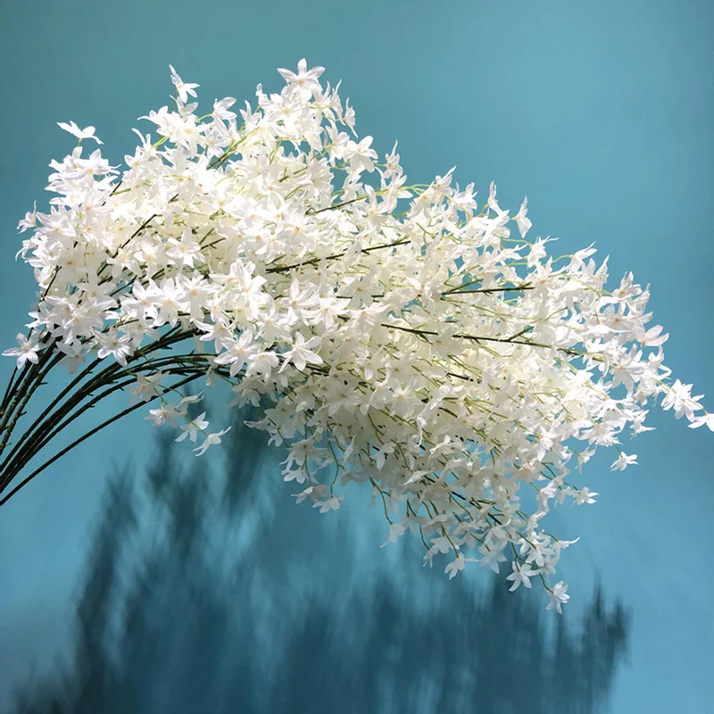 preço 3 Ramos Para Uma Peça Elegante Artificial Pendurado Orquídeas Wisteria Guirlanda Flor Para Casa Ornamento Decoração De Casamento Supplie