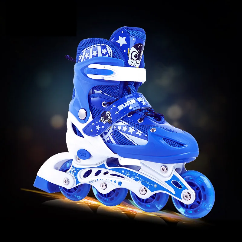 Оригинальные детские коньки регулируемые флеш роликовые мужские и женские