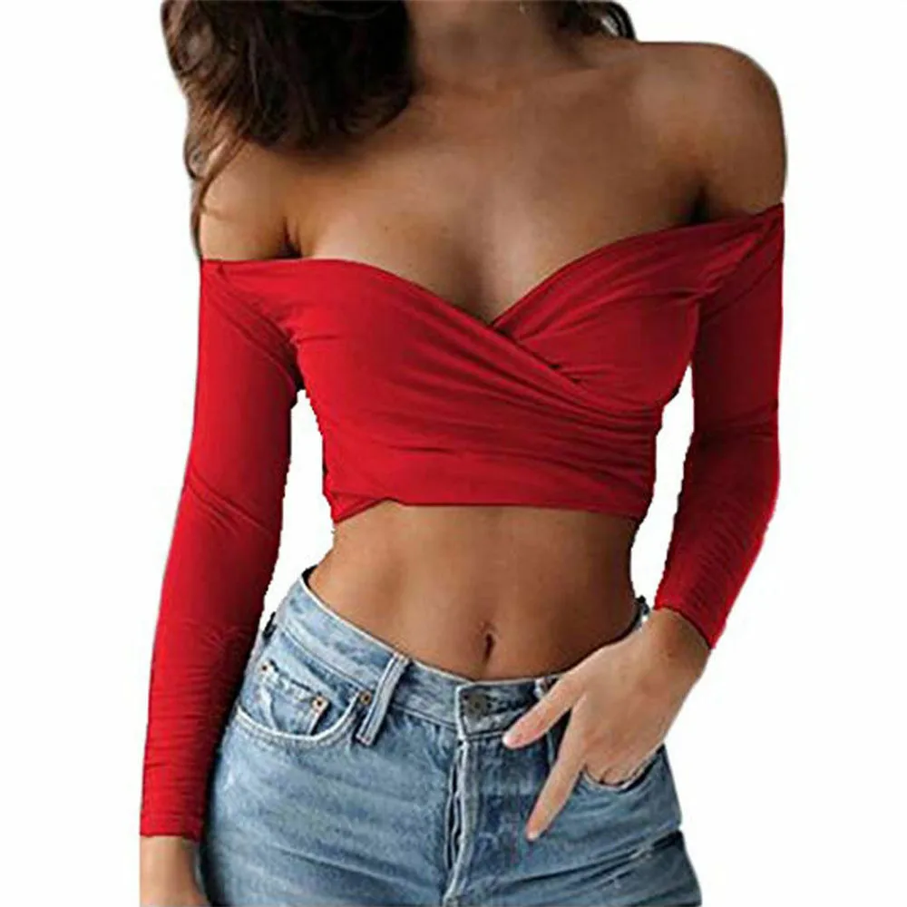 Новинка 2019 стильная модная Женская приталенная рубашка с глубоким V-образным