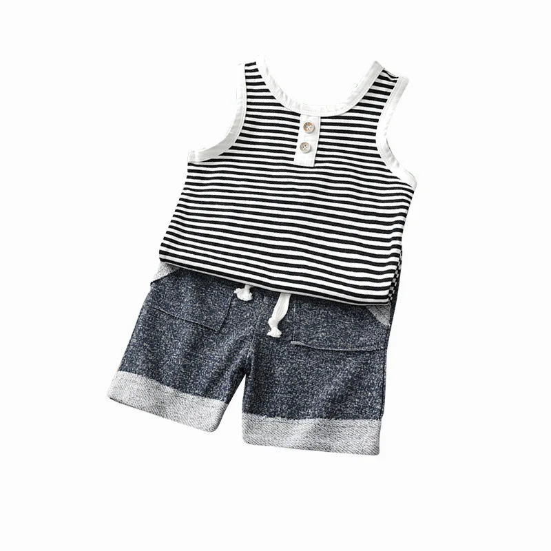 Summer baby boy clothes Newborn Infant Baby Boy Stripe T shirt Tops Shorts Pants Outfit Clothes Set roupas infantis menino 6-24M | Детская